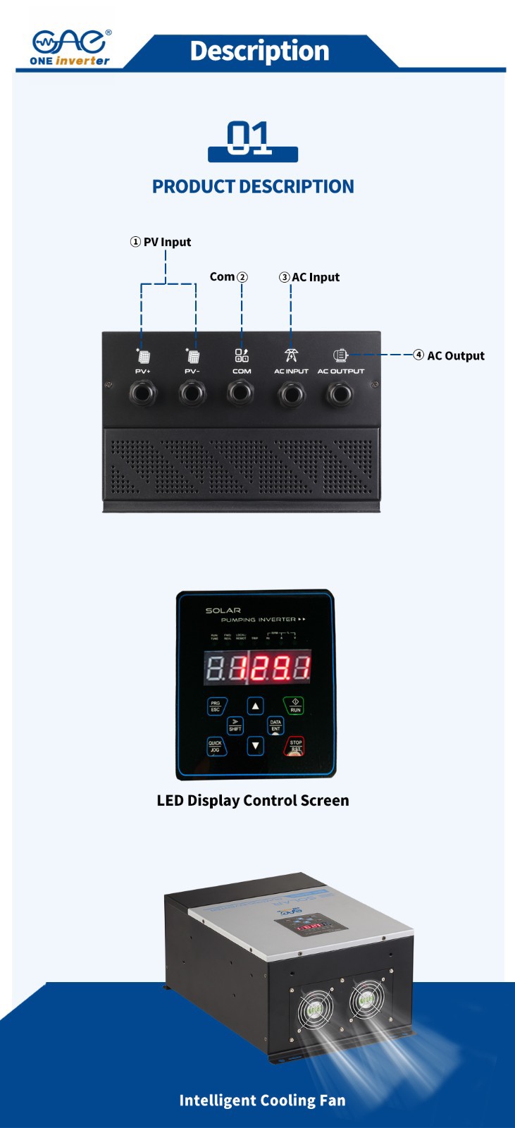inverter pump solar panel 3 phase